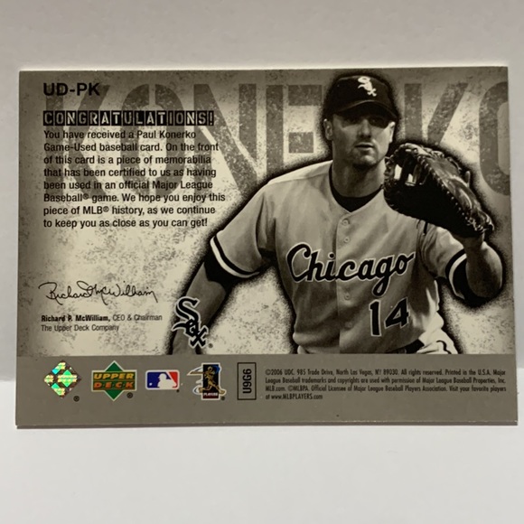 2006 Upper Deck #UD-PK Paul Konerko Chicago White Sox (001) - Picture 2 of 2